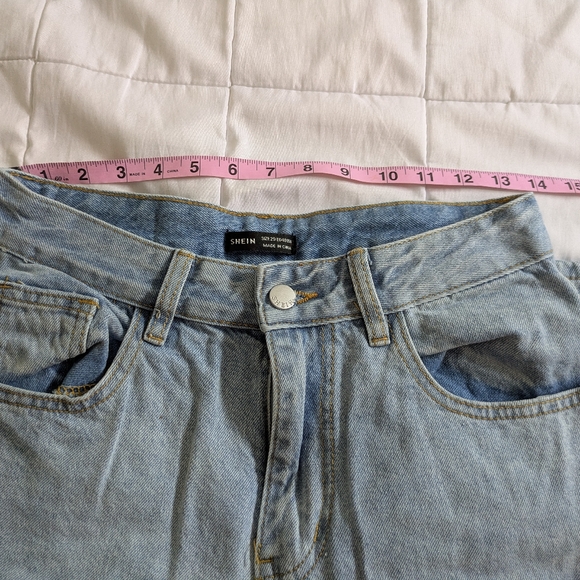 Wide Leg Shein Heavy Cotton Light Wash Jeans - Picture 2 of 4